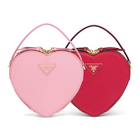 pink prada bag heart|Prada odette heart bag.